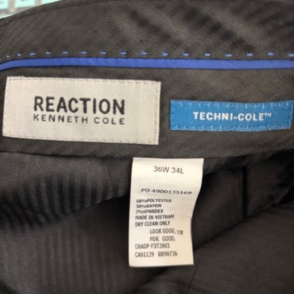 Kenneth Cole Reaction Men's Dress Pants Black 36W 34L NEW - Picture 5 of 5
